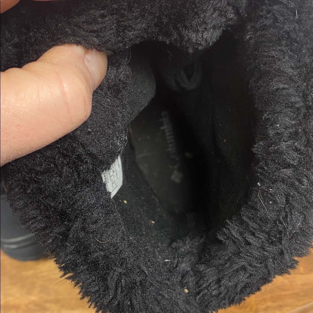 Columbia Weatherproof Black Fur-Lined Lace Up Slip On Winter Boots Sz 7 - Picture 13 of 13